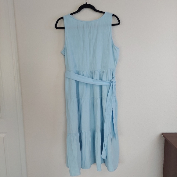 J. Crew Factory Belted Gauzy Midi Dress. Size 12P NWT - Picture 6 of 12